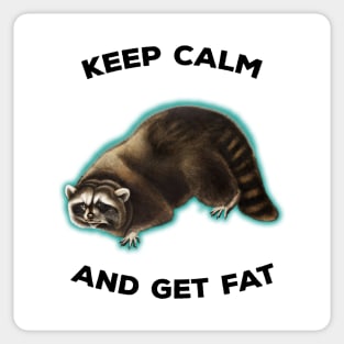 Vintage Raccoon Meme Keep Calm Sticker